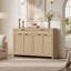 Buffet Consiglia en rotin de 150 cm (59 po) avec 2 tiroirs et 4 portes, tablettes réglables-579668931-759306141