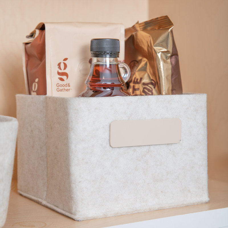 Flex Felt Storage Bin - Petite, Beige