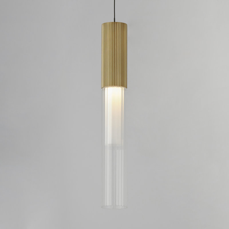 Modern Gold and Matte Black LED Mini Pendant Light