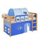 Trecker Mid Sleeper Bed with Curtain-1000151761-1000151762-1028991095