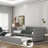 Twin Size Daybed With Trundle, Upholstered Daybed With Padded Back
