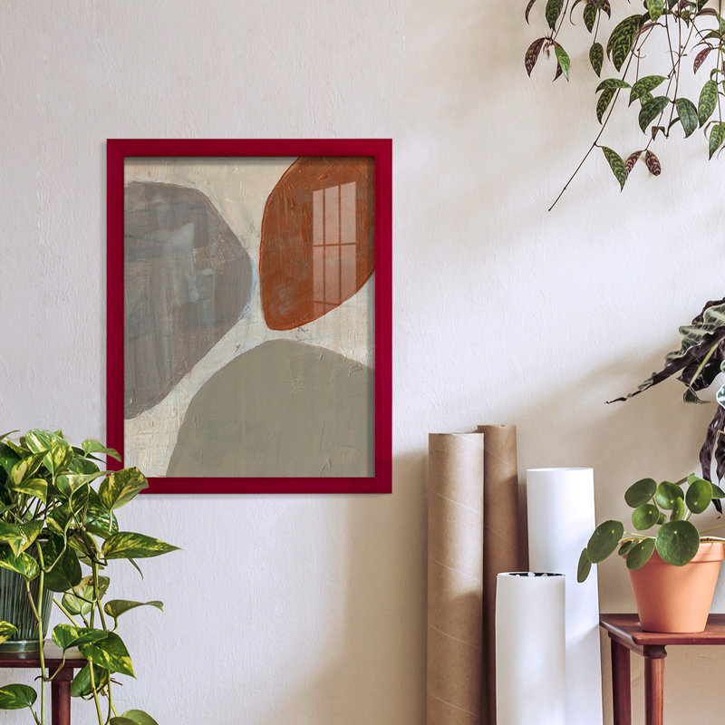 Gemima Three Stones II - impression d'un seul cadre photo, Rouge, H 15 po x l 12 po x P 1 po