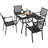Hoekstra Steel Outdoor Stacking Dining Armchair