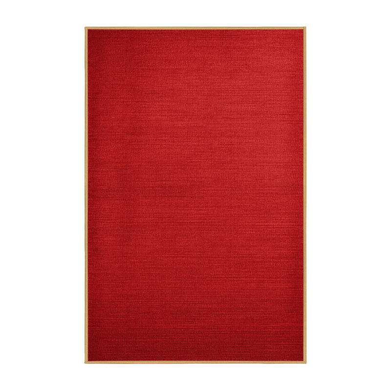 Machine Washable Solid Red Area Rug, Rectangle 2' x 3'