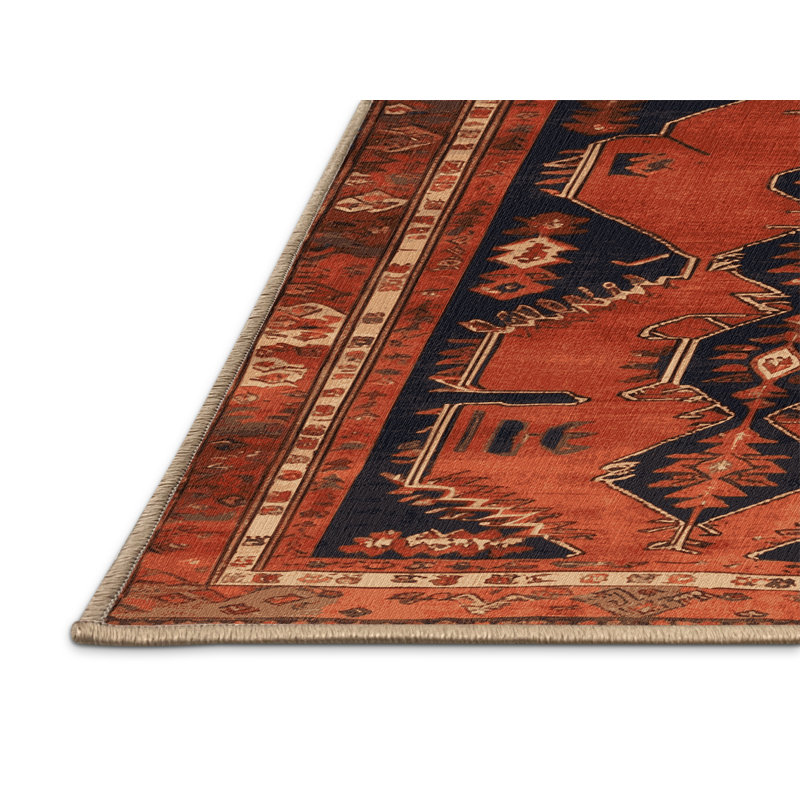 Tapis brun turc lavable à la machine