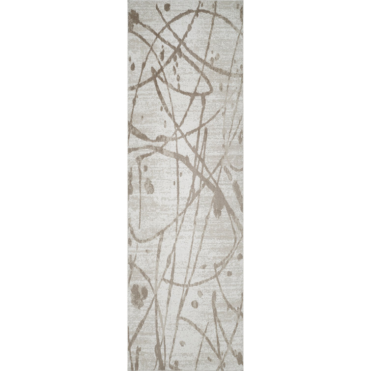 Machine Washable Archie Beige/Brown Rug