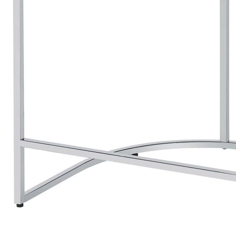 Chaise transparente en acrylique chromé (ensemble de 2), Tabouret de comptoir (siège d'une hauteur de 26,2