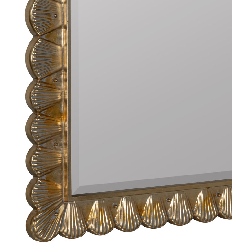 Scalloped Beveled Wall Mirror