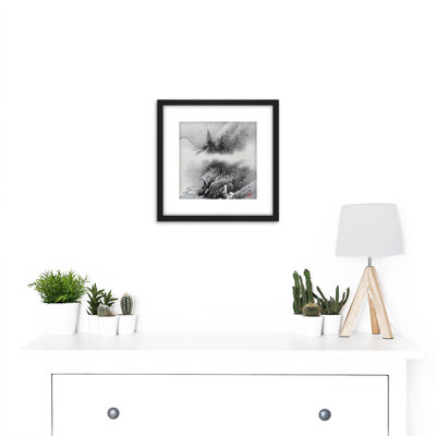 Hashimoto Gaho Trees With Fog Japanese Landscape by Hashimoto Gahō - Single Picture Frame Painting