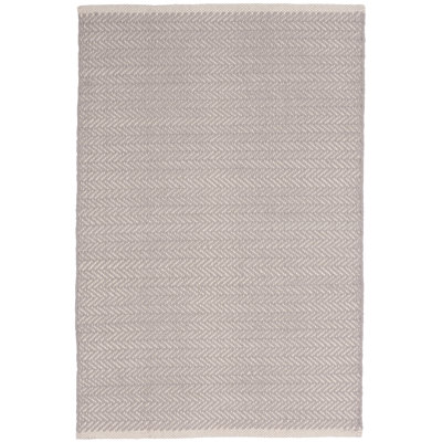 SAMPLE-Herringbone Hand-Woven Gray Area Rug - 2'x1'6"
