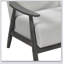 Fauteuil en tissu blanc cassé avec 4 pieds