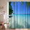 Rideau de douche imperméable avec 12 crochets Tropical Palm Beach