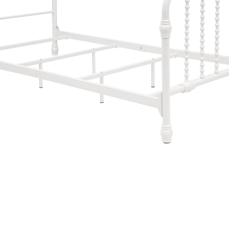Wren Metal Spindle Panel Bed, Twin, White