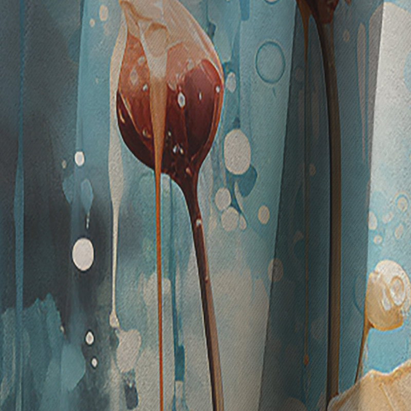 Lento - Flowers Curtain - Blackout Floral Curtain - 1 Panels, 52" W x 90" L