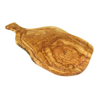 Carving board made of olive wood approx. 45cm with handle