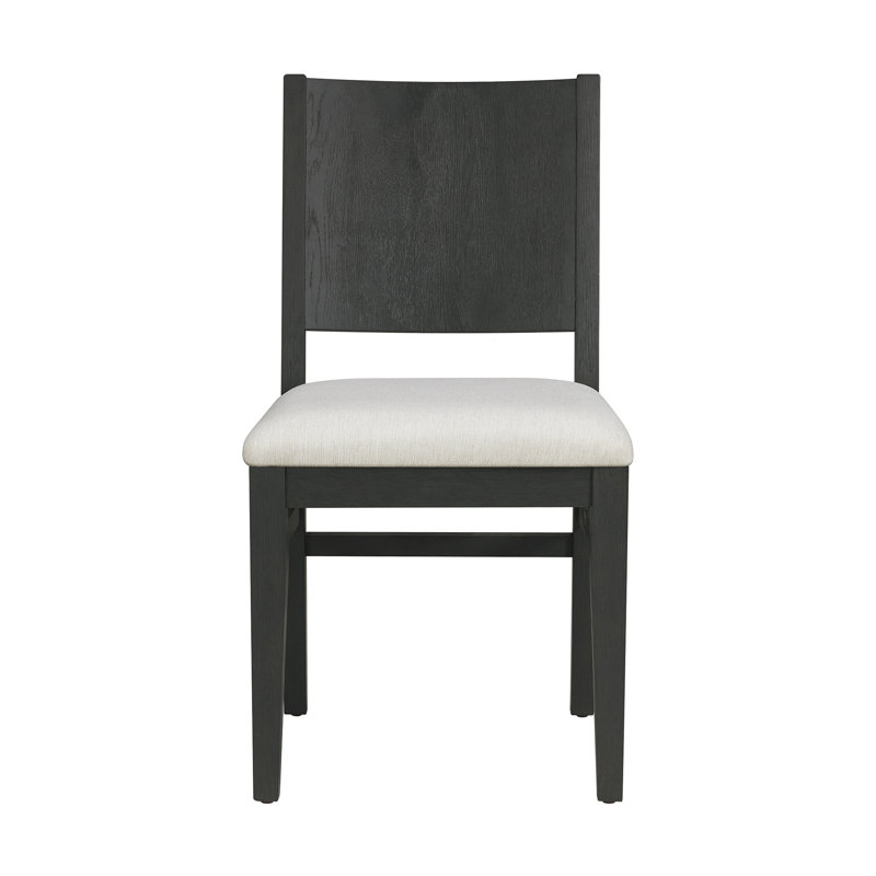 Chaise de salle à manger en chêne avec siège rembourré Prairie (ensemble de 2)