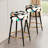 White And Black Polka Dots Explosion - Polka Dots Bar Stools Set Of 2