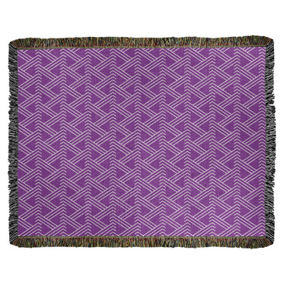 Couverture en coton tissé zigzag classique