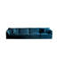 Canapé de coin confortable : Chenille bleue, matériaux de haute qualité, chenille de 10 cm : attrayant