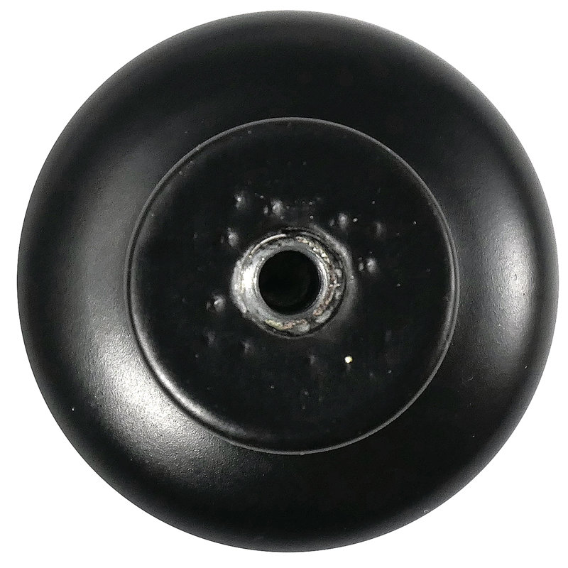 Matte Black Round Cabinet Knob with Mounting Hardware