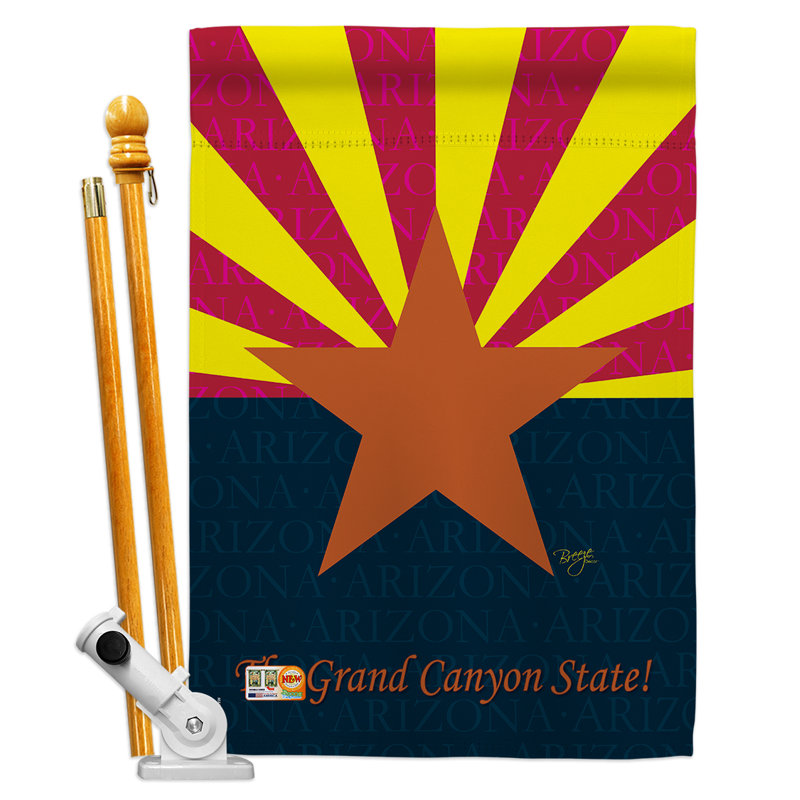 Double Sided 40'' H x 28'' W Polyester Flag Set