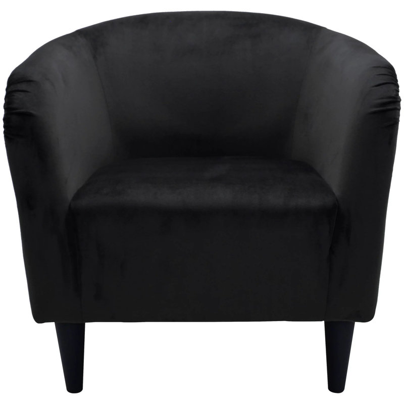Fauteuil demi-tonneau Disdier, Microfibre noire