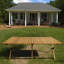 Table de patio pliable en bois de hêtre naturel pour les repas à l'extérieur et à l'intérieur, le camping, le pique-nique, la fête, les voyages, le barbecue, solide pour les rassemblements dans la cour arrière, Rv, espace de vie à la maison