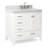 Ariel Cambridge 36 In. Right Offset Vanity With 2 In. Carrara Marble Countertop-105903767