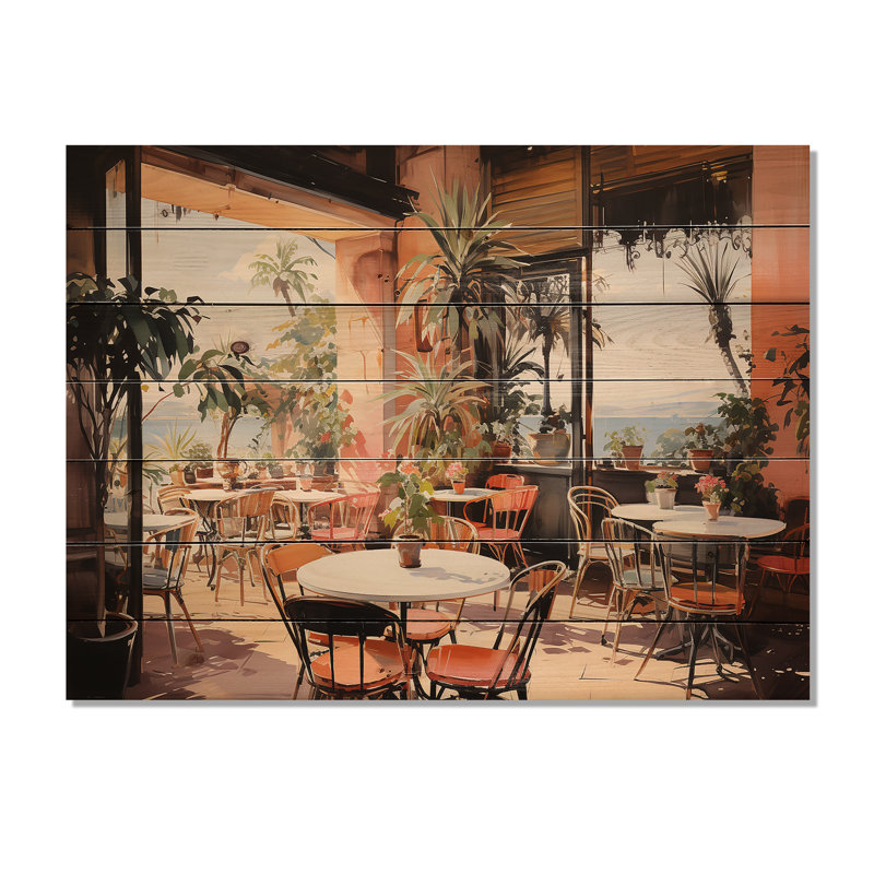 La Dolce, côte italienne VI sur bois, H 24 po x l 32 po x P 0,78 po