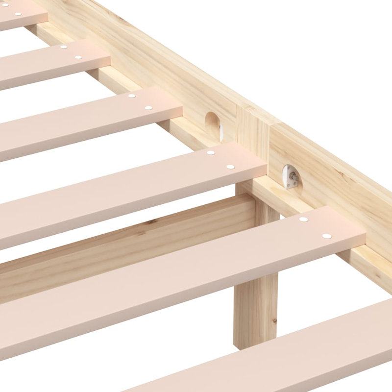 Bed Frame Solid Wood, natural, Double (4'6)