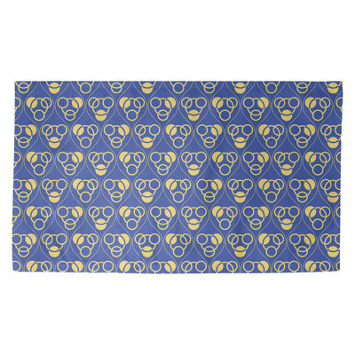 Bleu foncé/jaune Tapis décoratif