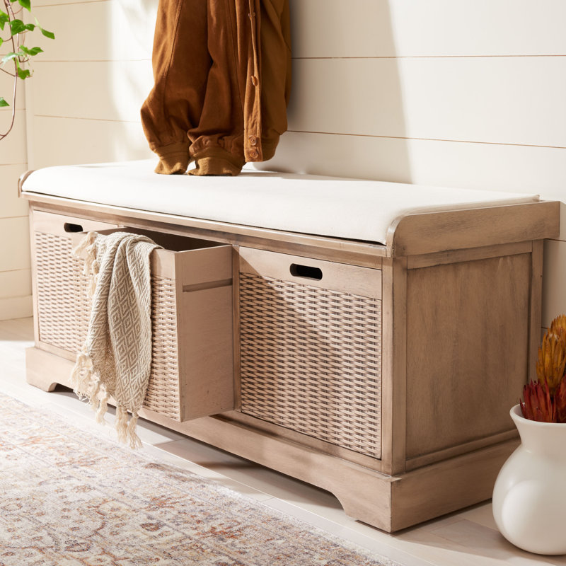 Banc de rangement à tiroirs Khloe, Sable