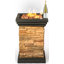 Aledra Square Polyresin Propane Smokeless Fire Column