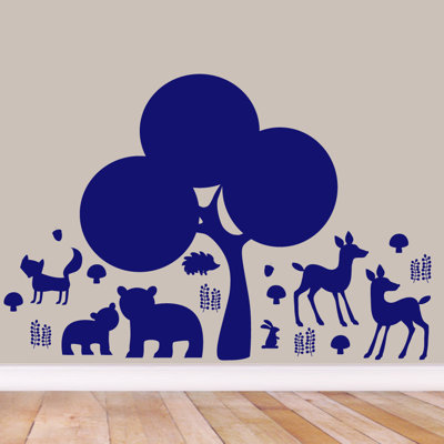 Décalcomanie murale forêt forestière