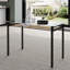 Alecsis Glass Top Metal Base Dining Table