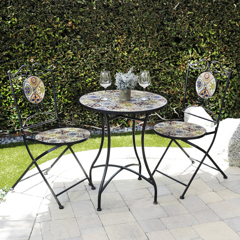 Cai 2 - Person Patio Dining Set with Round Table