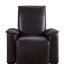 Fauteuil inclinable électrique Nernoss, cuir brun foncé et aluminium