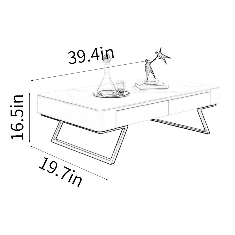 Table de bout simple simple, Blanc/Noir