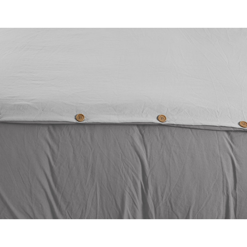 Ensemble de housse de couette réversible Swift Home, fermeture à boutons et attaches intérieures, literie toutes saisons