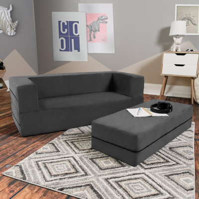 Altermease Zipline Sofa & Large Ottoman 3 in 1 Fold Out Sofa, Big Kids by Isabelle & Max
