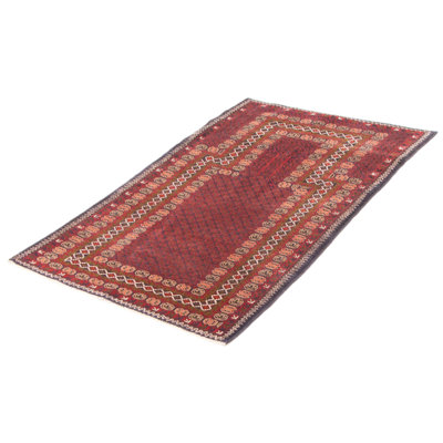 One-of-a-Kind Rectangle 2'9" X 4'8" 1990's Area Rug Burgundy