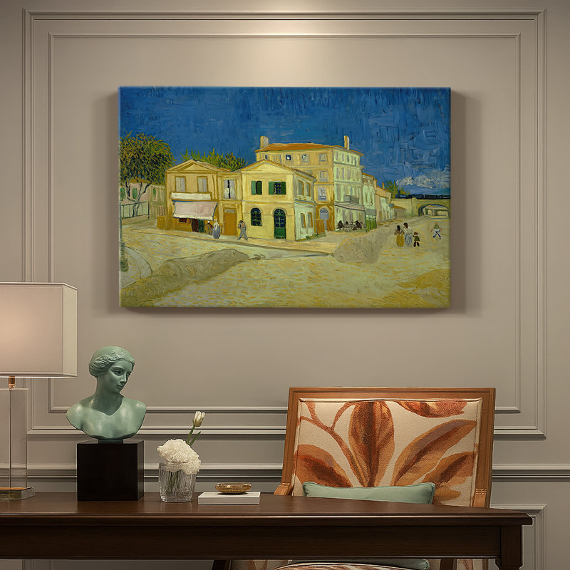 The Yellow House (The Street) - Vincent Van Gogh - Toile tendue avec châssis - 1888, 18 x 27