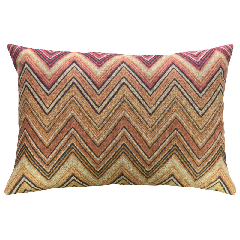 Chevron Linen Reversible Throw Pillow