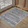 Luthien Elegant Vintage Floral Area Rug in Light Grey