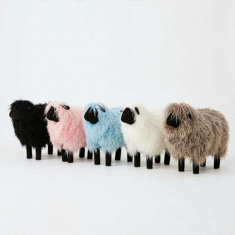 Handmade Tibetan Lamb Sheep Figurine by Outpost Original, Large, Butter