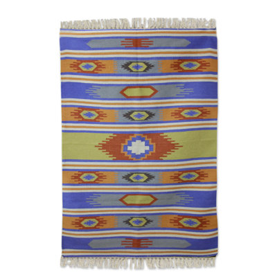 Wool Abstract Indoor Rug