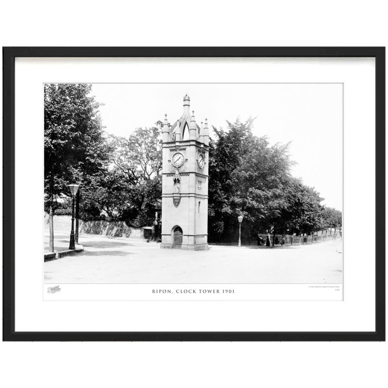 Ripon, Clock Tower 1901 by Francis Frith - Single Picture Frame Print, 28cm H x 36cm W x 2.3cm D