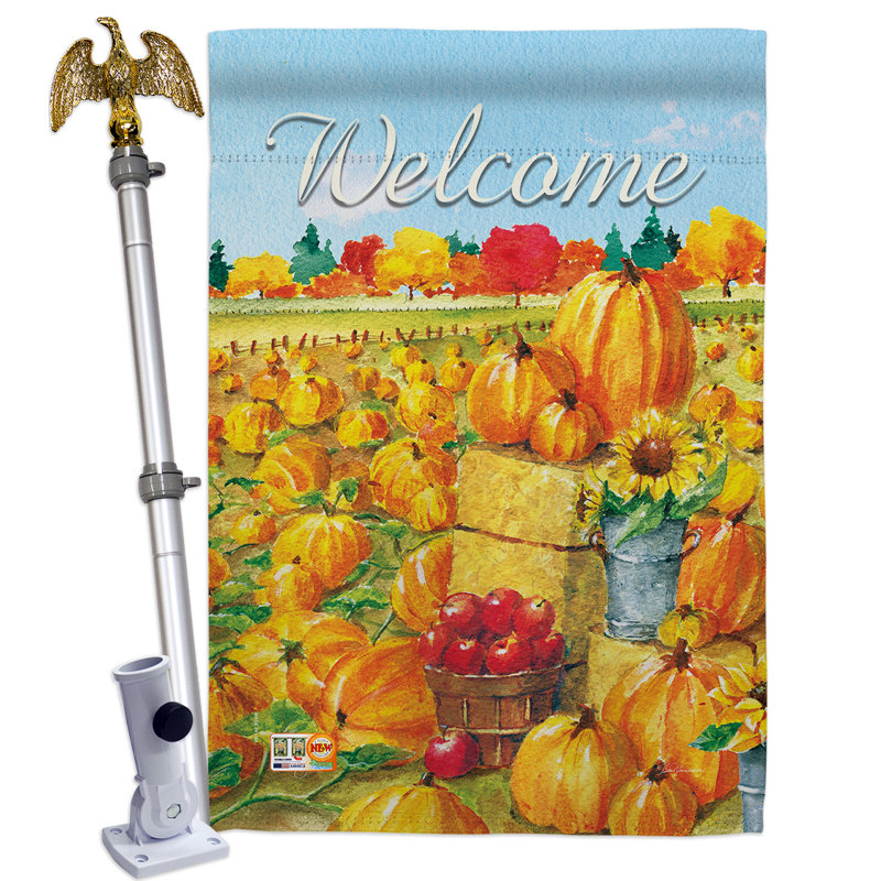 Double Sided 40'' H x 28'' W Polyester Thanksgiving Flag Set
