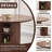 Round Dining Table with Two-Layer Storage and Sliding Door