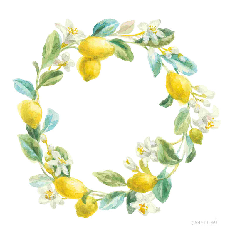 «Floursack Lemon V on White», impression sur toile tendue, H 12 po x l 12 po, Non, Toile tendue